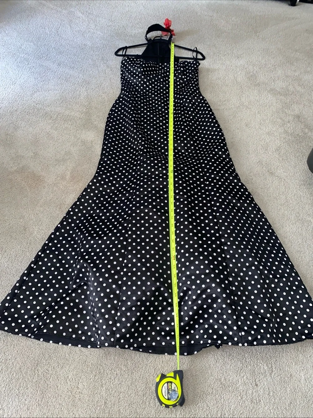 Jessica McClintock Gunne Sax Womens Dress 7 Y2k Black White Polka dots Goth‎